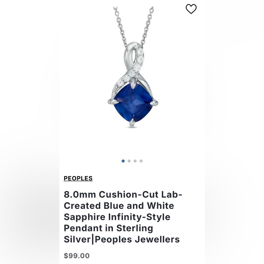 Silver and Blue Pendant Necklace